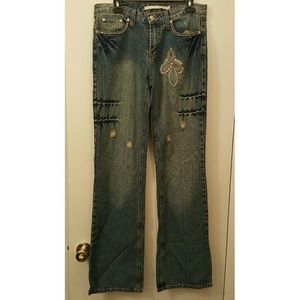 New Jeans with beading & rhinestones